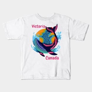 Victoria Canada Humpback Whale Kids T-Shirt